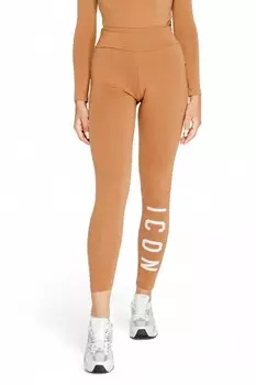 Леггинсы Icon хлопковые, коричневый