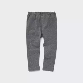 Леггинсы из эластичного хлопка для малышей Uniqlo, темно-серый