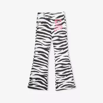 Леггинсы из эластичного хлопка с зебровым принтом 8-14 лет Moschino, цвет zebra striped