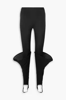 Леггинсы из эластичного крепа со штрипками LOEWE, черный