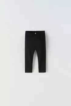 Леггинсы из эластичного трикотажа Zara, черный
