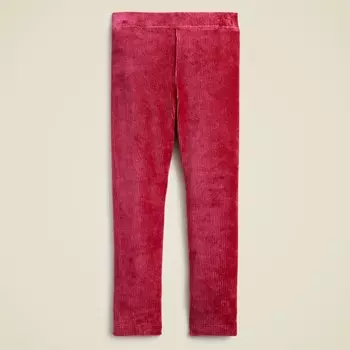 Леггинсы из эластичного вельвета для девочек J.Crew, бордовый