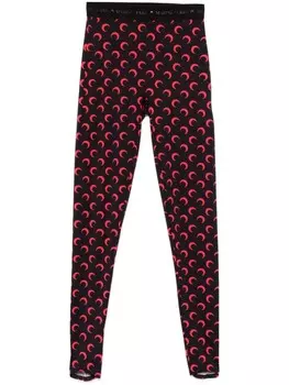 Леггинсы из джерси Marine Serre Moon, черный