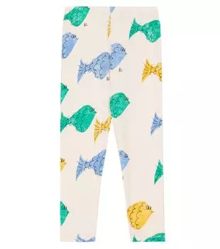 Леггинсы из джерси с детским принтом Bobo Choses, мультиколор