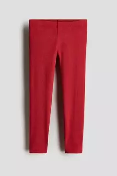 Леггинсы из джерси в рубчик H&M, красный