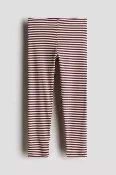 Леггинсы из джерси в рубчик H&M, красный
