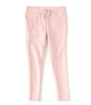 Леггинсы из французской махровой ткани Polo Ralph Lauren Little Girls 2T-6X, розовый
