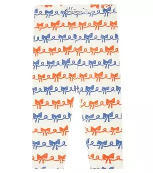 Леггинсы из хлопкового джерси Baby Ribbon Bow Bobo Choses, мультиколор