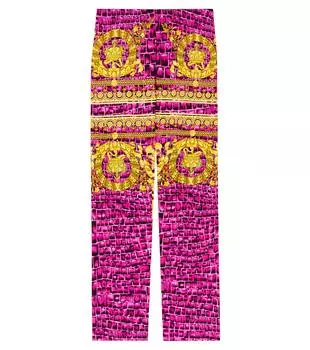 Леггинсы из хлопкового джерси baroccodile Versace Kids, мультиколор