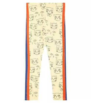 Леггинсы из хлопкового джерси Mini Rodini, желтый