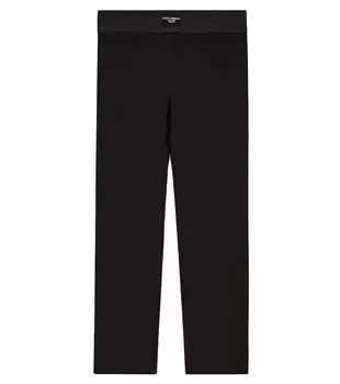 Леггинсы из хлопкового джерси с логотипом Dolce&Gabbana Kids, черный