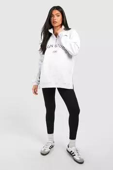 Леггинсы из хлопкового джерси с высокой талией для беременных boohoo, черный