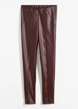 Леггинсы из искусственной кожи Rainbow, коричневый