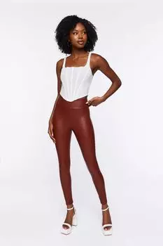 Леггинсы из искусственной кожи с высокой посадкой Forever 21