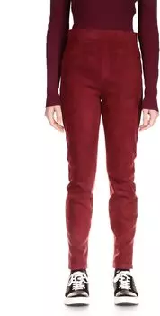 Леггинсы из искусственной замши с функциональными карманами для подиума Sanctuary, цвет Dark Cherry