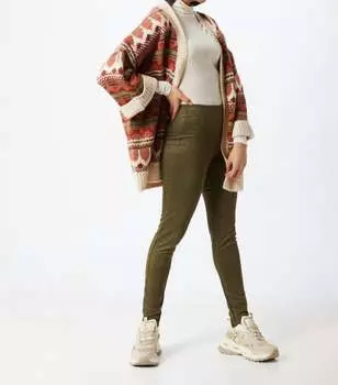 Леггинсы из искусственной замши в оливковом цвете SKIES ARE BLUE