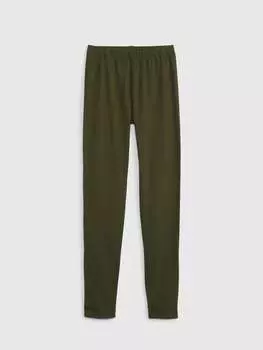 Леггинсы из органического хлопка Gap, цвет army green