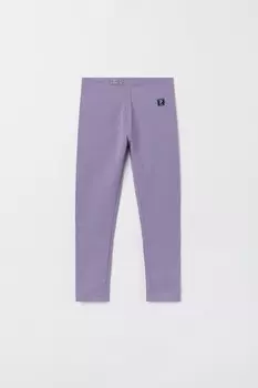 Леггинсы из органического хлопка однотонные Polarn O Pyret, фиолетовый