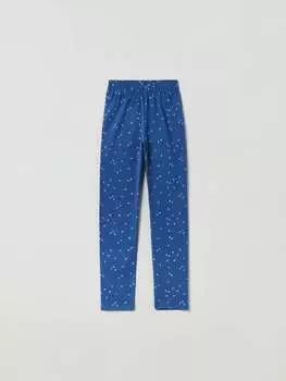 Леггинсы из органического хлопка стрейч Gap, цвет metallic blue