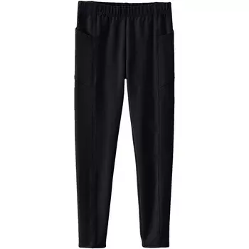 Леггинсы из плотного хлопка с карманом для девочек 2–20 лет Lands' End, стандартные и большие размеры, черный