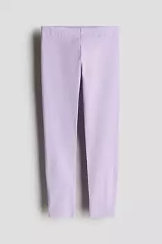 Леггинсы из ребристого джерси H&M, фиолетовый