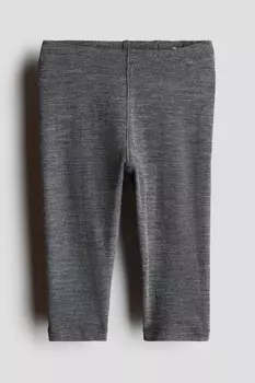 Леггинсы из шерстяного трикотажа H&M, серый