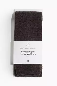 Леггинсы из смеси шерсти мериноса H&M, коричневый