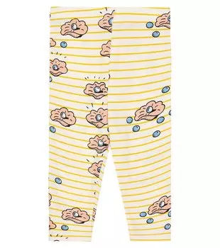 Леггинсы из смесового хлопка с детским принтом Mini Rodini, мультиколор