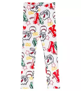 Леггинсы из смесового хлопка с принтом Kenzo, разноцветный