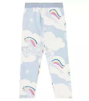 Леггинсы из смесового хлопка с принтом Stella McCartney Kids, разноцветный