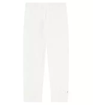 Леггинсы из смесового хлопкового джерси Moncler Enfant, белый