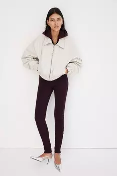 Леггинсы из тяжелого трикотажа на молнии H&M, фиолетовый