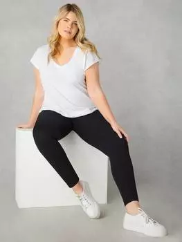 Леггинсы из трикотажа с изгибом обычной длины Live Unlimited, черный