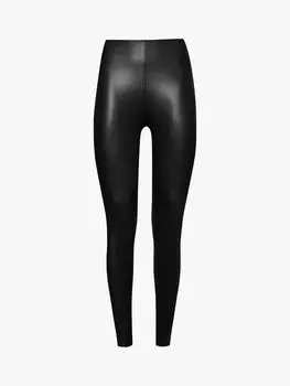 Леггинсы из веганской кожи Wolford Jo, черные