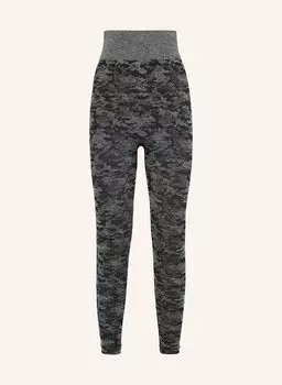 Леггинсы камуфляжного цвета Plein Sport, черный