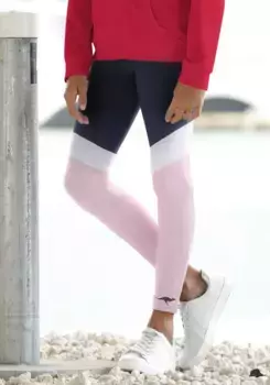 Леггинсы KangaROOS с красивыми контрастными вставками, розовый