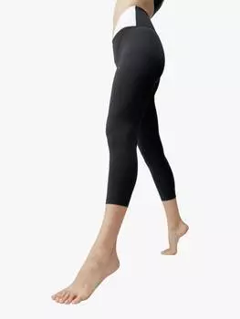 Леггинсы - капри Born Living Yoga, цвет Black/White Chalk