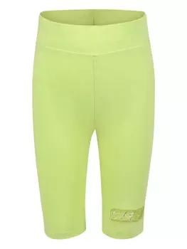 Леггинсы-капри с логотипом MSGM Kids, зеленый