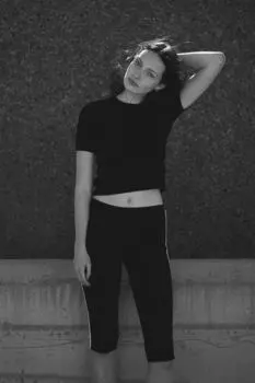 Леггинсы-Капри с полосками по бокам H&M, черный