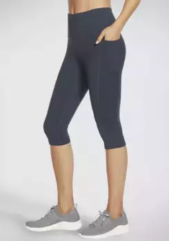 Леггинсы капри Skechers "GOFLEX HW CAPRI", цвет морской волны