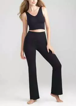 Леггинсы клеш черного цвета yummie