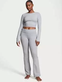 Леггинсы клеш из хлопка с отворотом Vsx, серый