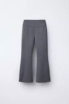 Леггинсы-клеш с пуговицами ZARA, серый