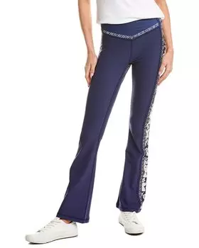 Леггинсы-клеш с высокой талией Johnny Was Bee Active, синий