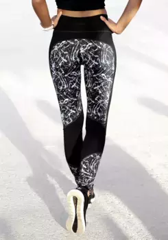 Леггинсы LASCANA ACTIVE "Спортивные брюки Splash" с рисунком по всей поверхности, белый