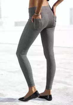Леггинсы LASCANA классического дизайна, серый
