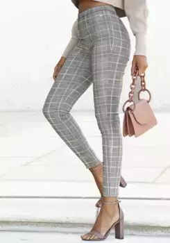 Леггинсы LASCANA с завышенной талией и клетчатым узором, цвет Allover