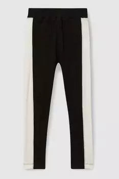 Леггинсы Lemi со вставками из хлопковой смеси Reiss, черный