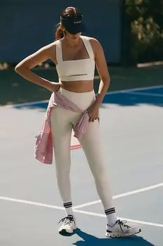 Леггинсы LSPACE Mercer в рубчик, бежевый