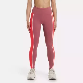 Леггинсы Lux с высокой посадкой и цветными блоками Reebok, цвет Sedona Rose